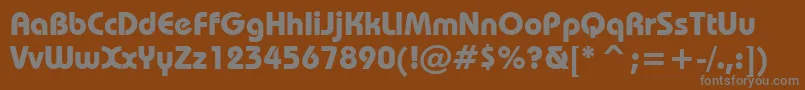 BauhausBoldBt Font – Gray Fonts on Brown Background