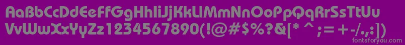 BauhausBoldBt-fontti – harmaat kirjasimet violetilla taustalla