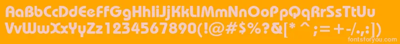BauhausBoldBt-Schriftart – Rosa Schriften auf orangefarbenem Hintergrund