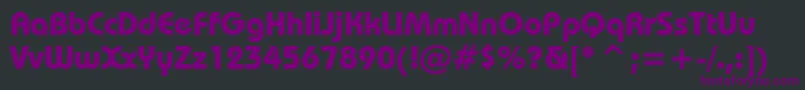 BauhausBoldBt Font – Purple Fonts on Black Background