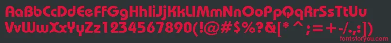 BauhausBoldBt Font – Red Fonts on Black Background