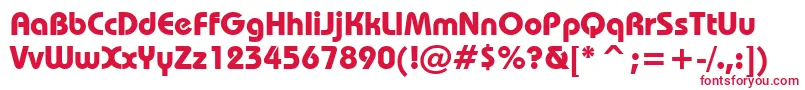 BauhausBoldBt Font – Red Fonts on White Background