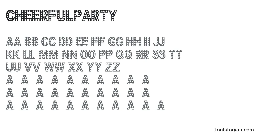 Fuente Cheerfulparty - alfabeto, números, caracteres especiales