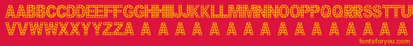 Cheerfulparty Font – Orange Fonts on Red Background