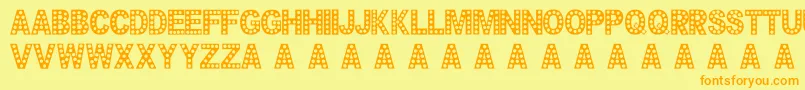 Cheerfulparty Font – Orange Fonts on Yellow Background