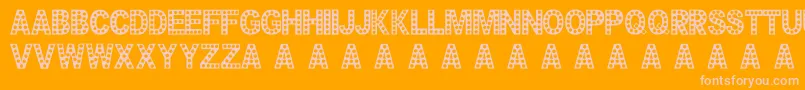 Cheerfulparty Font – Pink Fonts on Orange Background