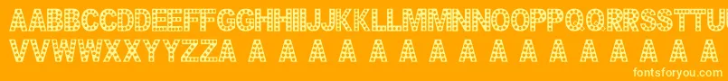 Cheerfulparty Font – Yellow Fonts on Orange Background