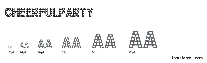 Cheerfulparty Font Sizes