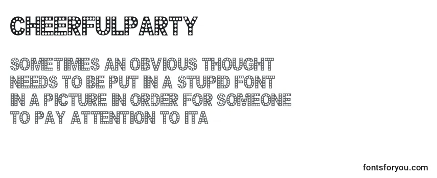 Review of the Cheerfulparty Font