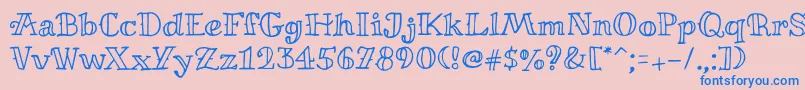 MiltonianRegular Font – Blue Fonts on Pink Background