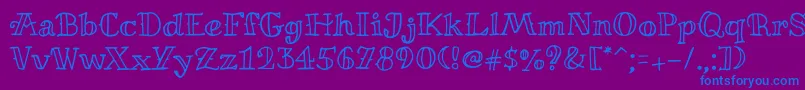 MiltonianRegular Font – Blue Fonts on Purple Background