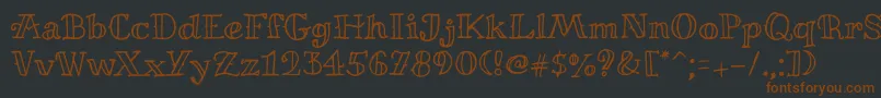 MiltonianRegular Font – Brown Fonts on Black Background