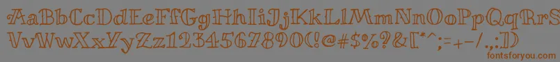 MiltonianRegular Font – Brown Fonts on Gray Background