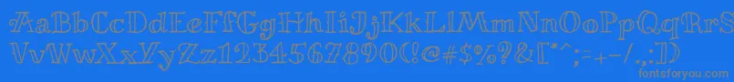 MiltonianRegular Font – Gray Fonts on Blue Background