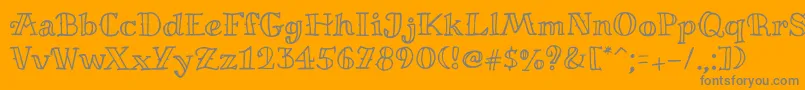 MiltonianRegular Font – Gray Fonts on Orange Background