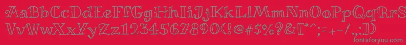 MiltonianRegular Font – Gray Fonts on Red Background