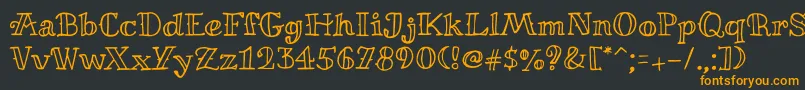 MiltonianRegular Font – Orange Fonts on Black Background