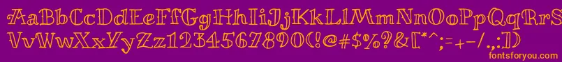 MiltonianRegular Font – Orange Fonts on Purple Background