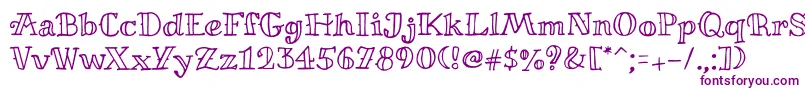 MiltonianRegular Font – Purple Fonts on White Background