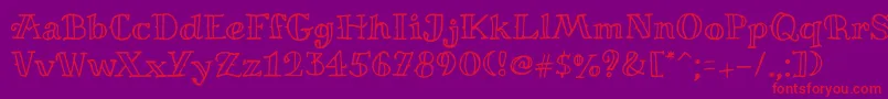 MiltonianRegular Font – Red Fonts on Purple Background