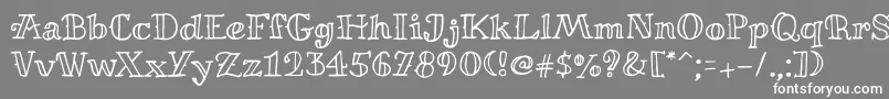 フォントMiltonianRegular – 灰色の背景に白い文字