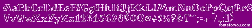 MiltonianRegular Font – White Fonts on Purple Background