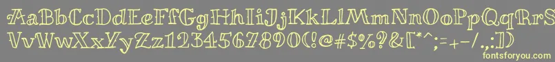 MiltonianRegular Font – Yellow Fonts on Gray Background