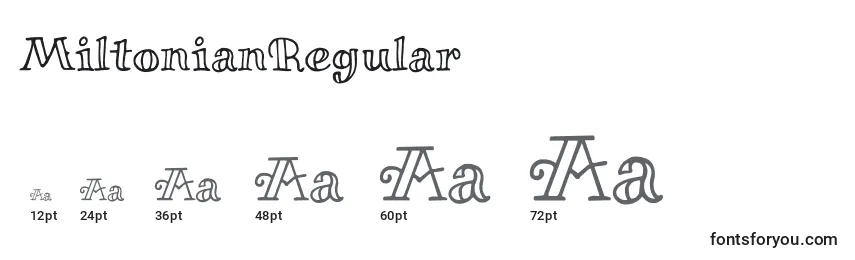 MiltonianRegular Font Sizes