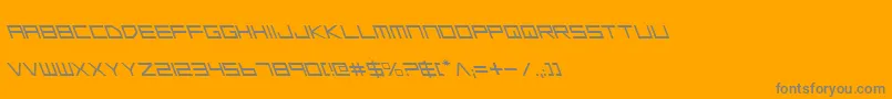 LowGunScreenLeftalic Font – Gray Fonts on Orange Background