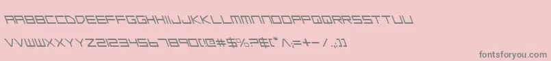LowGunScreenLeftalic Font – Gray Fonts on Pink Background