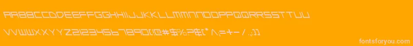 LowGunScreenLeftalic Font – Pink Fonts on Orange Background