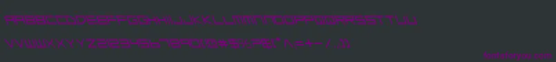 LowGunScreenLeftalic Font – Purple Fonts on Black Background