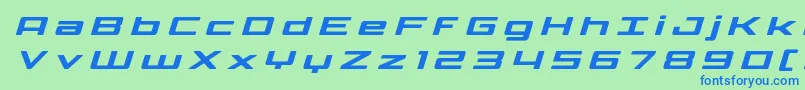 Phoenicialowercasetitleital Font – Blue Fonts on Green Background