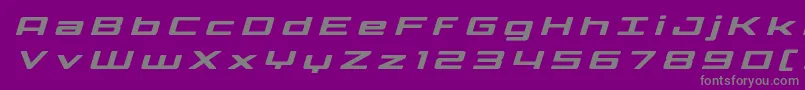 フォントPhoenicialowercasetitleital – 紫の背景に灰色の文字