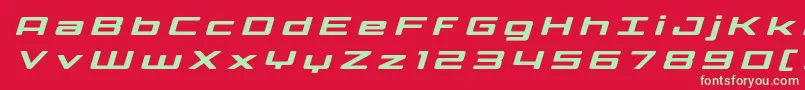 Phoenicialowercasetitleital Font – Green Fonts on Red Background