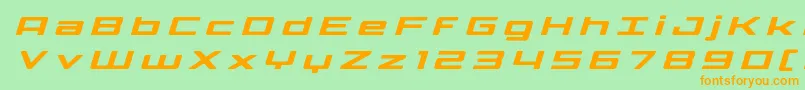 Phoenicialowercasetitleital Font – Orange Fonts on Green Background
