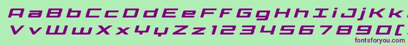 Phoenicialowercasetitleital Font – Purple Fonts on Green Background