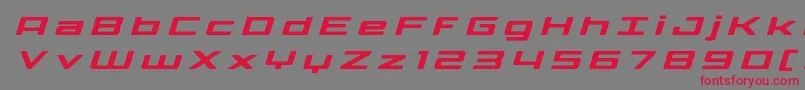 フォントPhoenicialowercasetitleital – 赤い文字の灰色の背景