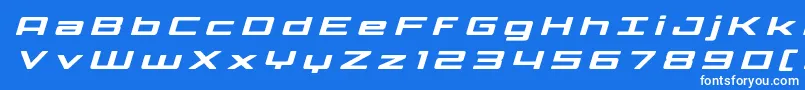 フォントPhoenicialowercasetitleital – 青い背景に白い文字