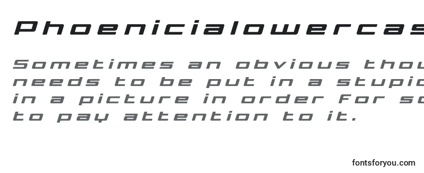 Review of the Phoenicialowercasetitleital Font