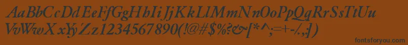 Шрифт Garamondlightssk ffy – чёрные шрифты на коричневом фоне