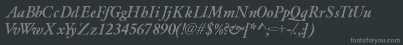 Garamondlightssk ffy Font – Gray Fonts on Black Background