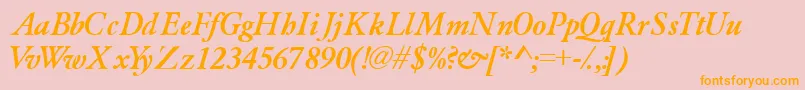 Garamondlightssk ffy Font – Orange Fonts on Pink Background