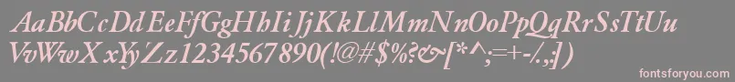 Garamondlightssk ffy Font – Pink Fonts on Gray Background