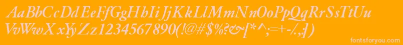 More about Garamondlightssk ffy Font Garamondlightssk ffy Font – Pink Fonts on Orange Background