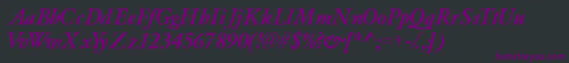 Шрифт Garamondlightssk ffy – фиолетовые шрифты на чёрном фоне
