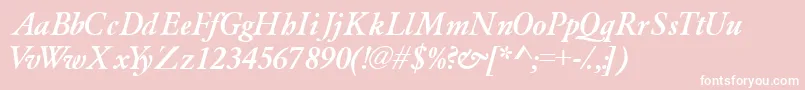 Garamondlightssk ffy-Schriftart – Weiße Schriften auf rosa Hintergrund