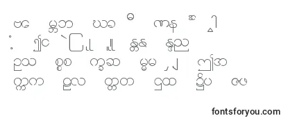 Burmese11 -fontin tarkastelu