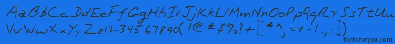 フォントLehn162 – 黒い文字の青い背景