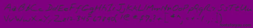 Lehn162-Schriftart – Schwarze Schriften auf violettem Hintergrund